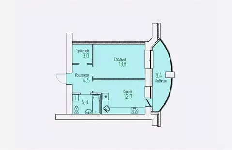 1-к кв. Кировская область, Киров Полевая ул., 11 (42.5 м)