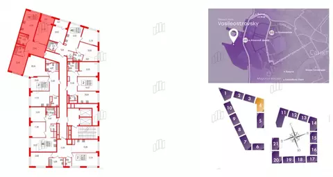2-комнатная квартира: Санкт-Петербург, улица Челюскина (66.3 м)