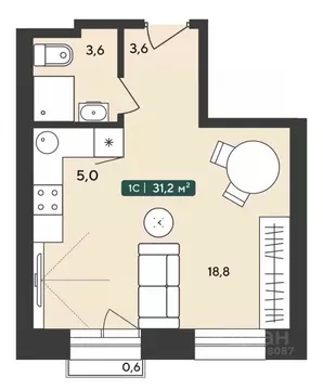 1-к кв. Новосибирская область, Мошковский район, пос. Октябрьский ...