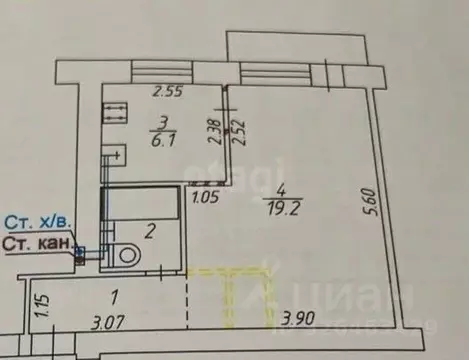 1-к кв. Калужская область, Калуга ул. Ленина, 56А (31.5 м)