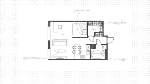1-комнатная квартира: Москва, Стремянный переулок, 2 (47 м)