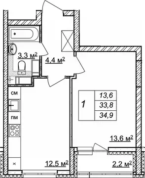 1-к кв. Нижегородская область, Нижний Новгород Кузнечиха Город жилой ...
