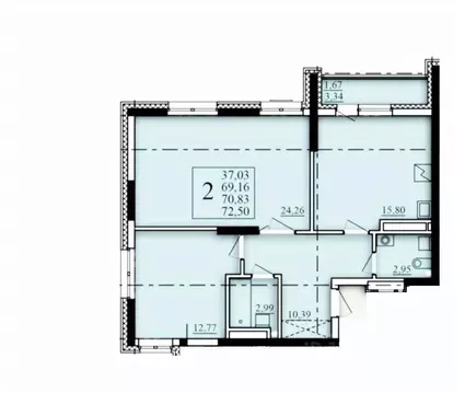 2-к кв. Башкортостан, Уфа Затон-Восточный жилрайон, Паруса жилой ...