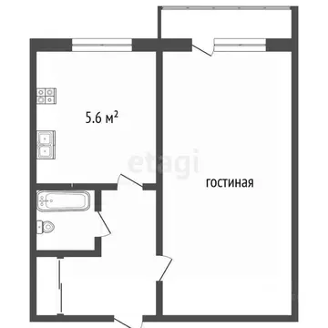 1-к кв. Пермский край, Чернушка ул. Нефтяников, 8 (30.4 м)