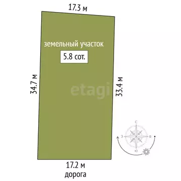 Участок в Молодёжное, СНТ Аграрник, Приморская улица (5.77 м)