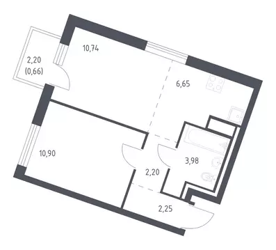 1-к кв. Ленинградская область, Ломоносовский район, Лаголовское с/пос, ...