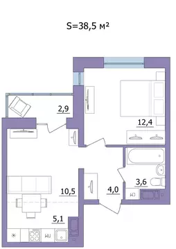 2-к кв. Карелия, Петрозаводск Перевалка-2 мкр,  (38.5 м)