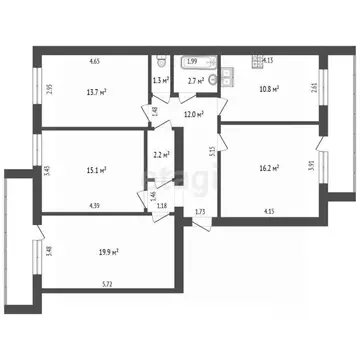 4-к кв. Саха (Якутия), Якутск ул. Бекетова, 11/1 (93.9 м)