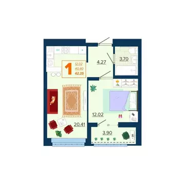 1-к кв. Брянская область, Брянск Московский мкр, Микрорайон Акватория ...