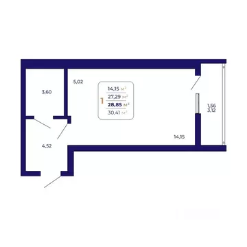 1-к кв. Башкортостан, Уфа Затон-Восточный жилрайон, Паруса жилой ...