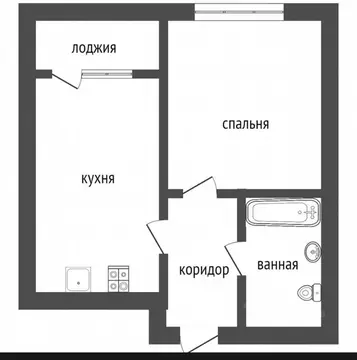 1-к кв. Санкт-Петербург ул. Дыбенко, 5к1 (32.0 м)