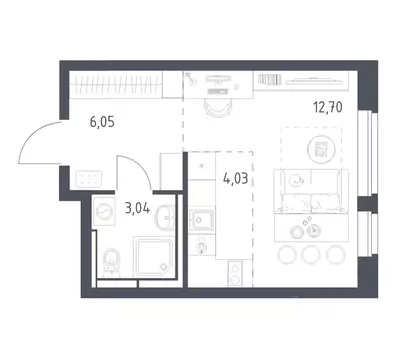 Студия Московская область, Ленинский городской округ, д. Калиновка ул. ...