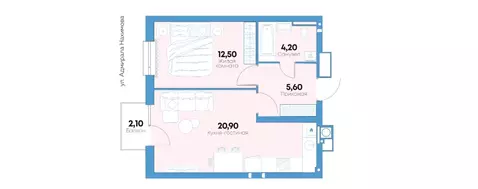 1-к кв. Астраханская область, Астрахань ул. Адмирала Нахимова, 141Б ...