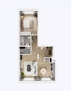 1-к кв. Московская область, Люберцы Зенино ЖК Самолет мкр, проезд ...