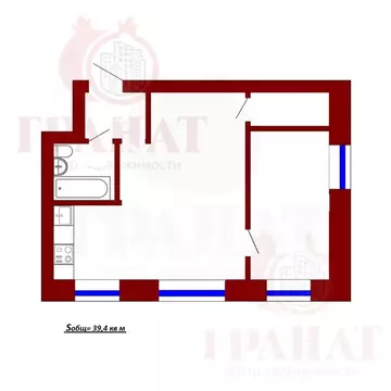 2-комнатная квартира: посёлок городского типа Малышева, улица ...