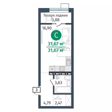 Студия Тюменская область, Тюменский муниципальный округ, д. Дударева ...