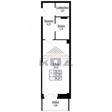 1-к кв. Омская область, Омск ул. Фрунзе (35.0 м)