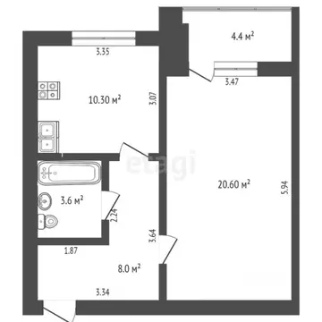 1-к кв. Тюменская область, Тюмень Широтная ул., 209 (42.5 м)