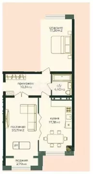 2-к кв. Дагестан, Каспийск просп. Акулиничева (72.19 м)