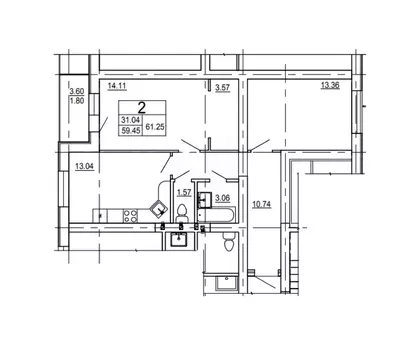 2-к кв. Ленинградская область, Коммунар г. Гатчинский муниципальный ...