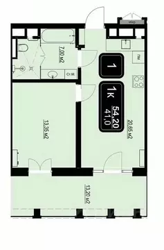 1-к кв. Краснодарский край, Анапа Пионерский просп. (54.2 м)