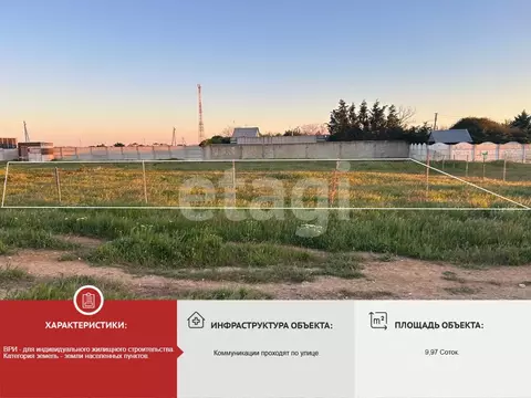 Участок в Крым, Сакский район, Молочненское с/пос, с. Витино  (9.97 ...