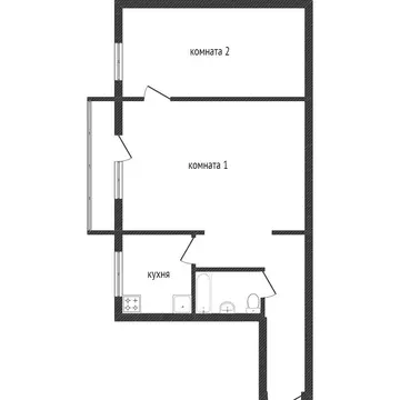 2-комнатная квартира: Златоуст, Дворцовая улица, 20 (42.8 м)