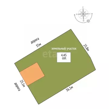 Участок в Ярославская область, Ярославль ул. Чаадаева, 78 (4.45 сот.)