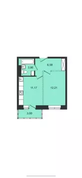 1-комнатная квартира: село Мамоны, проезд Радиан, 46/1 (34.4 м)