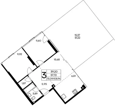 3-к кв. Крым, Алушта муниципальный округ, пос. Семидворье  (108.94 м)