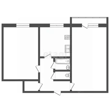 2-к кв. Пермский край, Губахинский муниципальный округ, Углеуральский ...