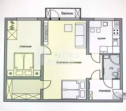2-к кв. Тульская область, Новомосковск ул. Свердлова, 45Б (43.9 м)