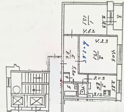 Квартира, 2 комнаты, 52 м