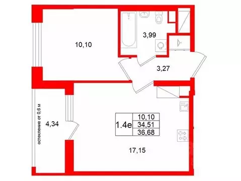 1-к кв. Ленинградская область, Всеволожский район, Свердловское ...