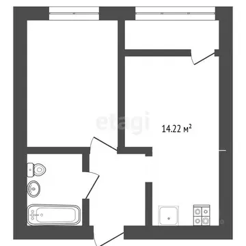 1-к кв. Тюменская область, Тюменский муниципальный округ, д. Дударева ...