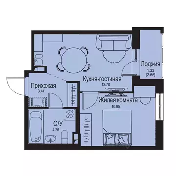 1-к кв. Ленинградская область, Всеволожский район, Заневское городское ...