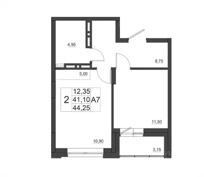 2-к кв. Красноярский край, Красноярск Норильская ул., 58 (44.25 м)
