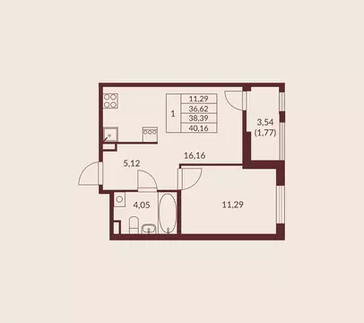 1-к кв. Ленинградская область, Мурино Всеволожский район, Мурино Спэйс ...