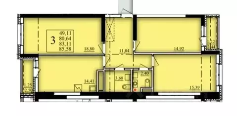 3-к кв. Башкортостан, Уфа Затон-Восточный жилрайон, Паруса жилой ...