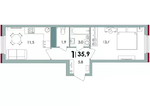 1-к кв. Тверская область, Калининский муниципальный округ, д. Батино  ...