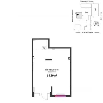 Торговая площадь в Тюменская область, Тюмень ул. 50 лет Октября, 63к2 ...