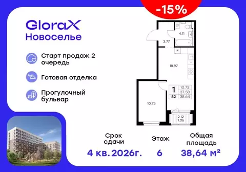 1-к кв. Ленинградская область, Ломоносовский район, Аннинское ...