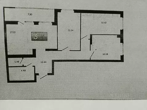 3-к кв. Башкортостан, Уфа ул. Генерала Ишбулатова, 8/1 (73.0 м)