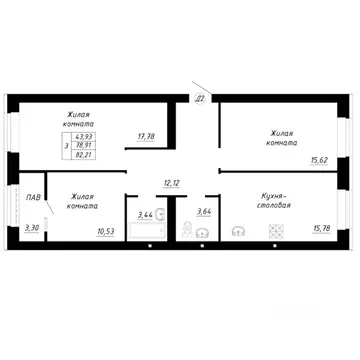 3-к кв. Башкортостан, Стерлитамак Прибрежный мкр,  (82.21 м)