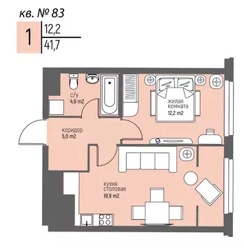 1-к кв. Нижегородская область, Нижний Новгород Спортивный мкр, ...