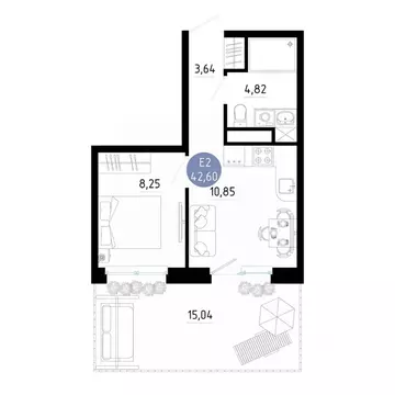 1-к кв. Рязанская область, Рязань 9-10-й кв-л,  (42.6 м)