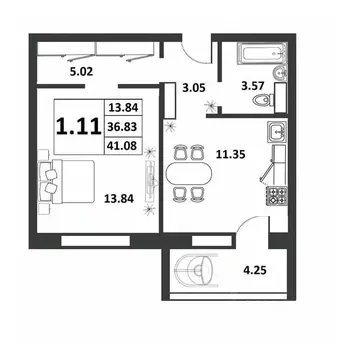 1-к кв. Новгородская область, Великий Новгород ул. Якова Павлова, 15 ...