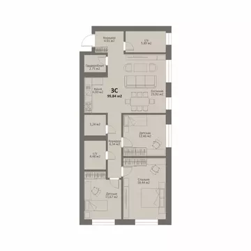 3-к кв. Челябинская область, Сосновский муниципальный округ, Поселок ...