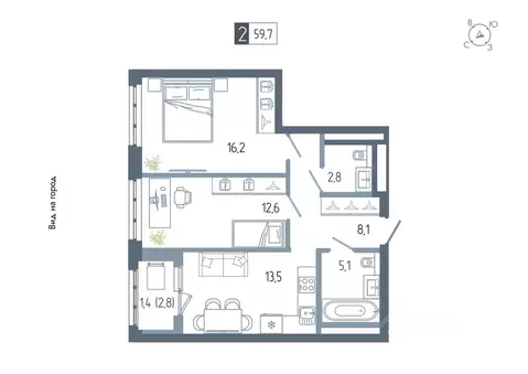 2-к кв. Башкортостан, Уфа Глумилино жилрайон, Аурум жилой комплекс ...