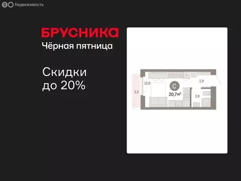 Квартира-студия: Новосибирский район, рабочий посёлок Краснообск, 3-й ...